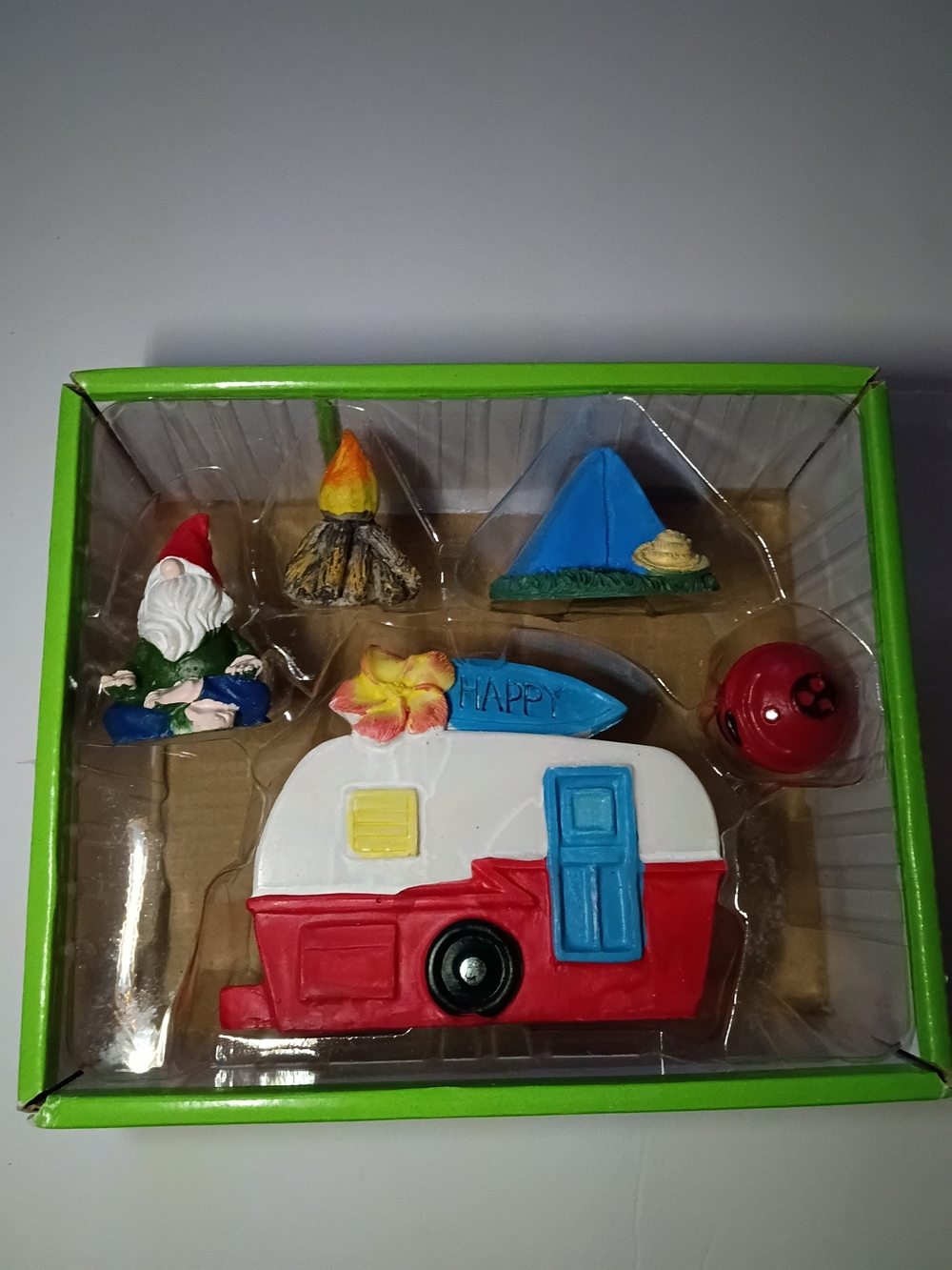 NIB Happy Camper 5 Pc  Fairy Garden Set
